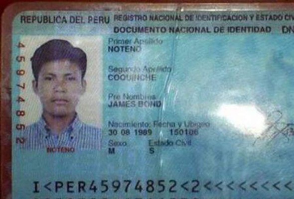 Los nombres más raros que se le puedan poner a una persona