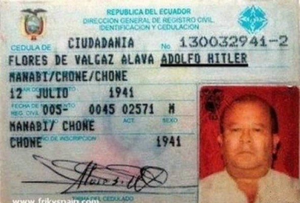 Los nombres más raros que se le puedan poner a una persona