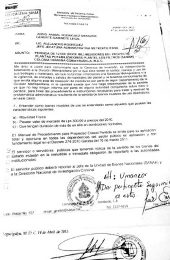 Queda al descubierto millonario saqueo de fondos en el SANAA