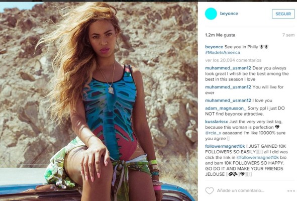 Beyoncé es la nueva reina de la red social instagram