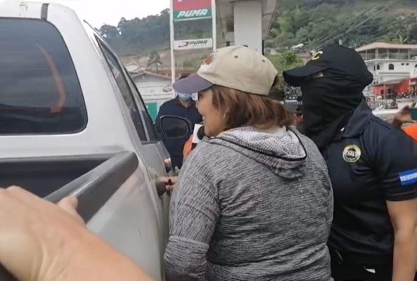 Imágenes de la captura de Reina Bonilla, suegra de Santos Orellana