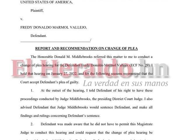 Fredy Mármol se declara culpable de narcotráfico en EEUU