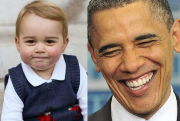 ¿Cómo fue la reacción del príncipe George frente a Obama?