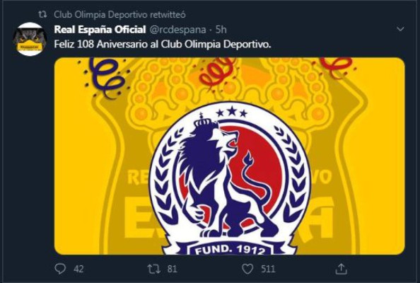 FOTOS: Así felicitaron al Olimpia por sus 108 años de historia