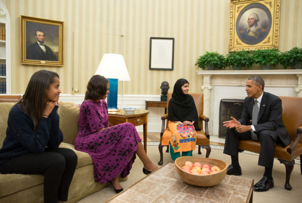 Obama y Michelle reciben a Malala Yousafzai