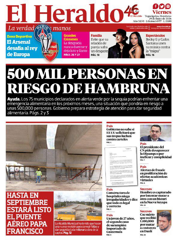 500 mil personas en riesgo de hambruna