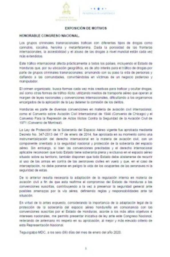 Intercepción letal de aeronaves del narcotráfico queda fuera en nueva ley