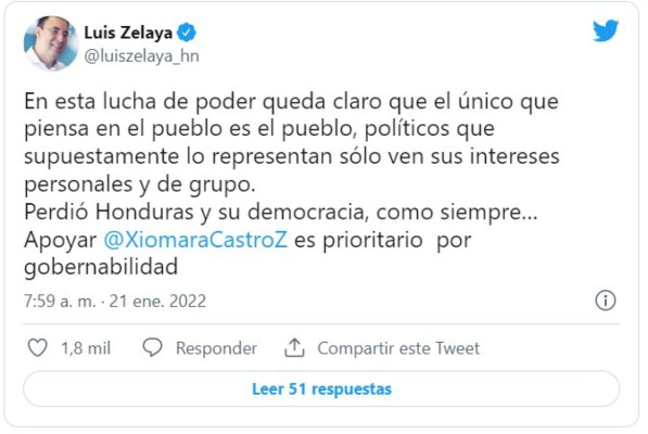 Batalla en Twitter tras juramentación de la directiva temporal del Congreso Nacional