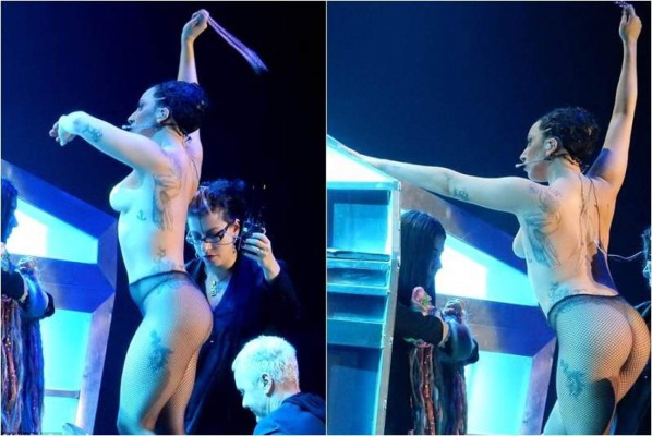 Lady Gaga se desnudó en concierto