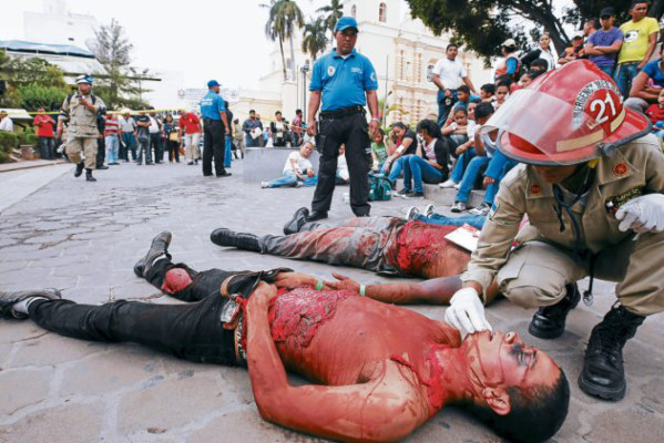 Continúan simulacros en la capital de Honduras