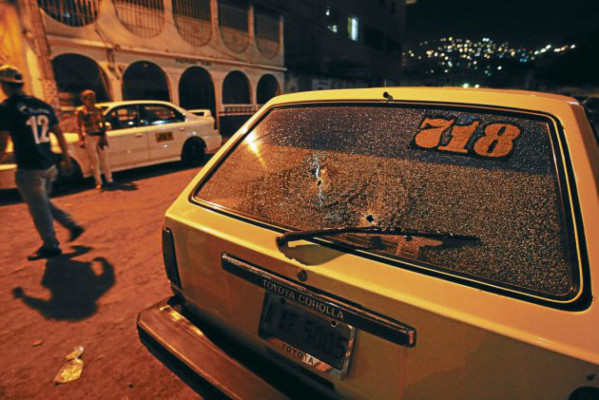 Tirotean a taxistas en la capital hondureña