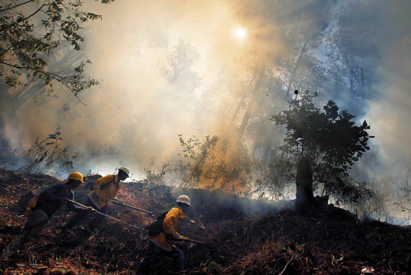 La capital de Honduras está sitiada por los incendios forestales