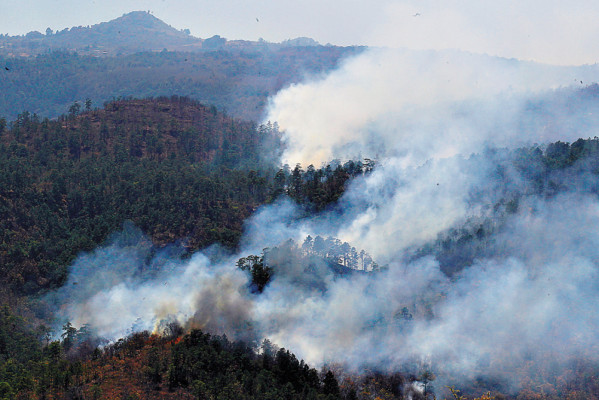 La capital de Honduras está sitiada por los incendios forestales
