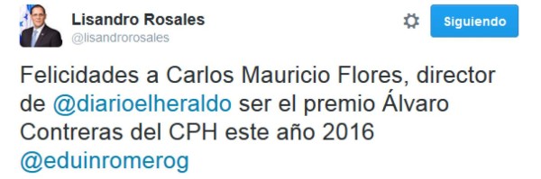 Director de EL HERALDO recibe premio Álvaro Contreras 2016
