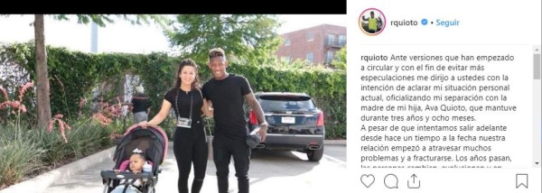 Romell Quioto confirma su separación de Kathleen Almendarez: 'La decisión es ajena a terceras personas'