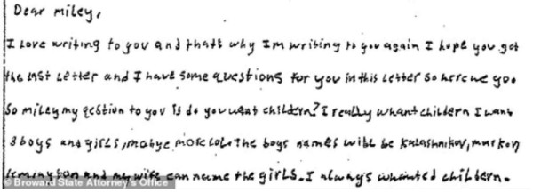 Revelan las cartas de amor que el asesino de Parkland le escribía a una joven inglesa