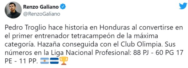 Prensa internacional destaca tetracampeonato del Olimpia de Pedro Troglio