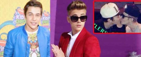 Austin Mahone y Justin Bieber ¿se besaron?