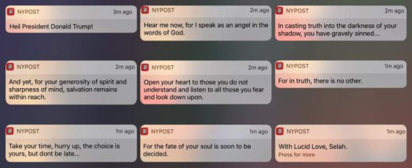Hackean app de New York Post; envían texto 'Heil presidente' &nbsp;&nbsp;