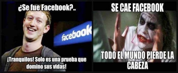 Los memes por la caída mundial de Facebook