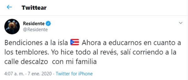 Cantantes boricuas envían mensaje de apoyo a Puerto Rico tras sismo