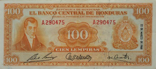 ¿Cuáles son los billetes emitidos en Honduras?