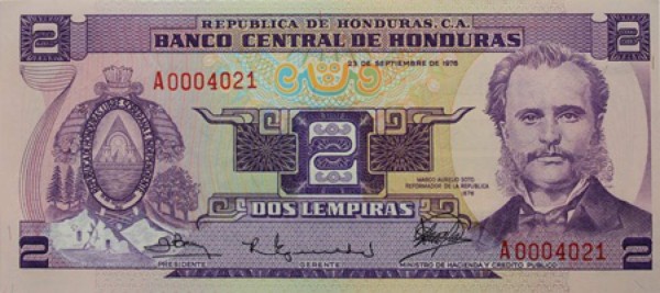 ¿Cuáles son los billetes emitidos en Honduras?