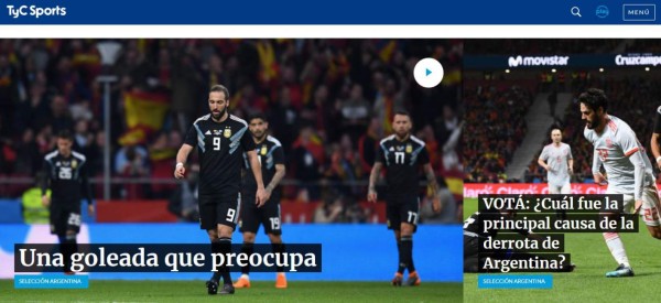 Medios argentinos destrozan la actuación de la selección Argentina tras salir goleada de España