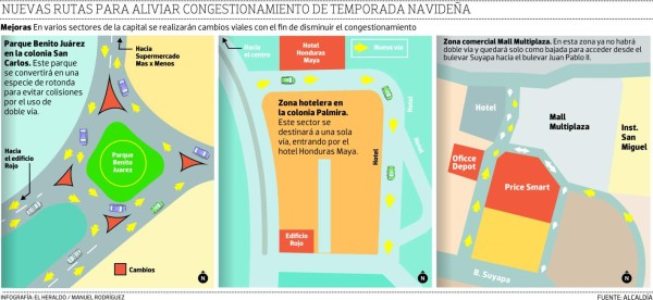 Honduras: Pretenden ejecutar cambios viales previo a las fiestas dicembrinas