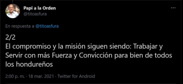 'Tito' Asfura agradece a Mauricio Oliva: 'Aquí solamente ha ganado el pueblo'&nbsp;&nbsp;