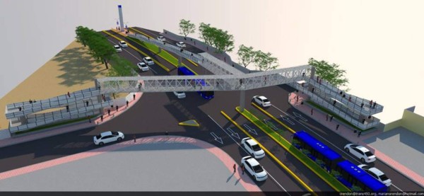 A licitación cinco puentes peatonales del Trans 450