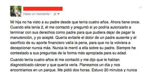 Madre aprende a perdonar