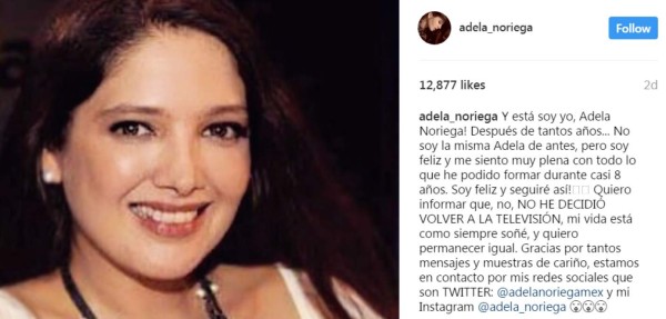¿La actriz mexicana Adela Noriega regresó a la farándula?