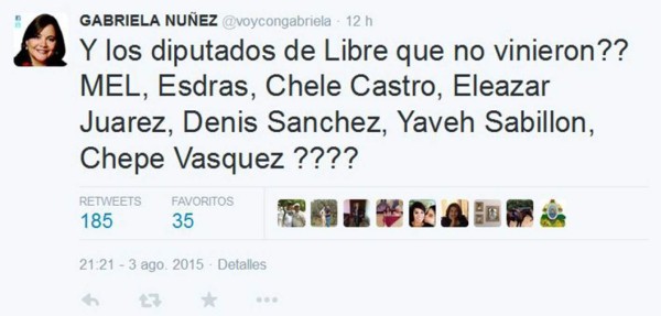 Zipizape entre 'Mel' Zelaya y Gabriela Núñez