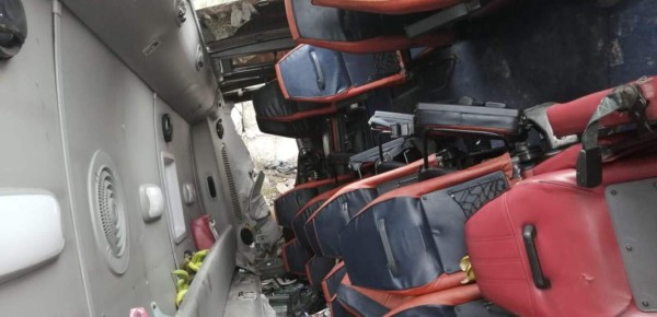 FOTOS: Así quedó la escena de accidente entre bus y camioneta en Zambrano