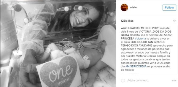 Muere la hija de Wisin que padecía Sindrome de Patau