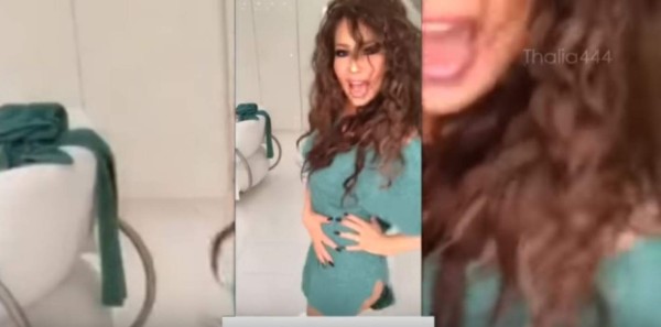 ¡Al descubierto! Thalía baila como 'Marimar' y muestra más de la cuenta&nbsp;&nbsp;