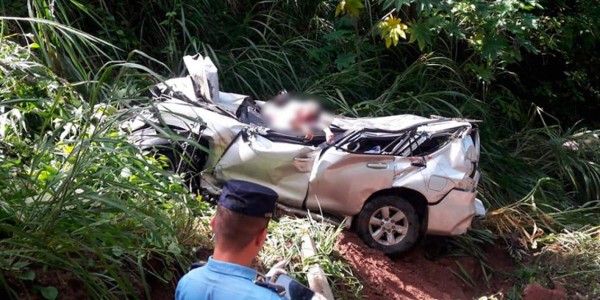 Dramática escena donde murieron tres universitarias y un empresario, en Copán