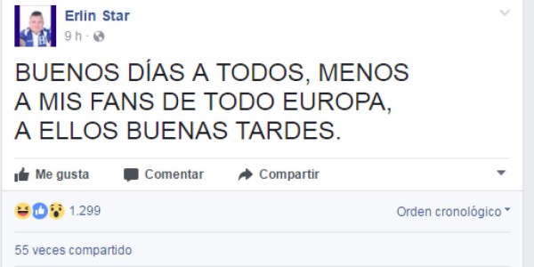 El hondureño Erlin Carranza se vuelve una estrella de Facebook