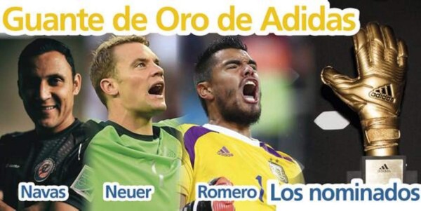 Los tres finalistas al Guante de Oro
