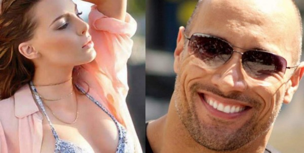 'La Roca' presume foto con Belinda en traje de baño