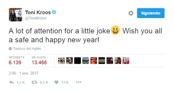 Toni Kroos intenta calmar los ánimos tras polémico mensaje de Año Nuevo