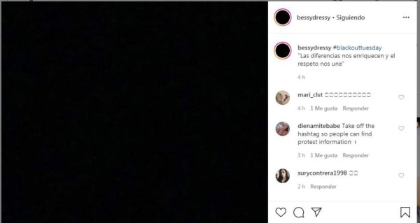 FOTOS: Estos son los hondureños que se sumaron al #BlackOutTuesday   