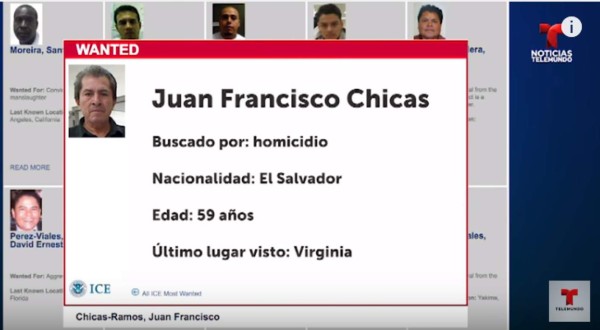 Un hondureño figura en la lista de los 28 más buscados por ICE