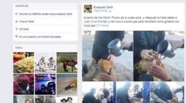 Detienen a tres personas por alcoholizar y abusar de un perro y subir las fotos a Facebook