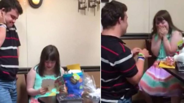 Una tierna propuesta de matrimonio de una pareja con síndrome de Down