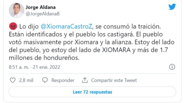 Batalla en Twitter tras juramentación de la directiva temporal del Congreso Nacional