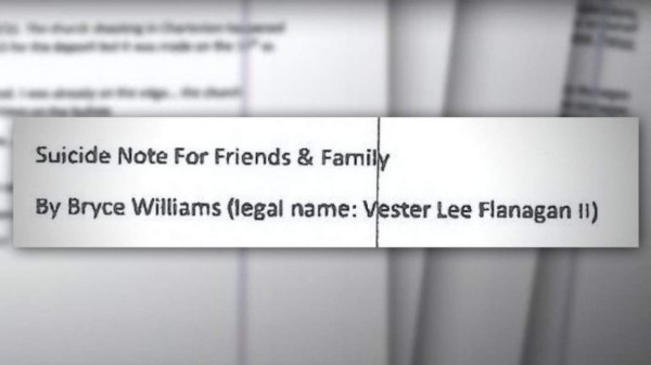 La carta suicida que Bryce Williams quiso que trascendiera