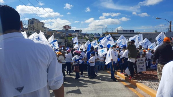 En imágenes: Nacionalistas dicen 'no al aborto' en concurrida movilización