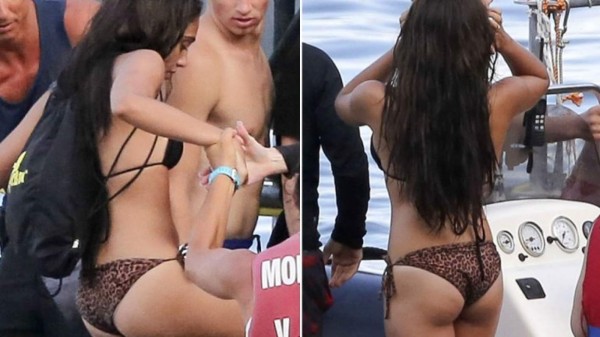 Captan a hija de Madonna drogándose en sexy bikini